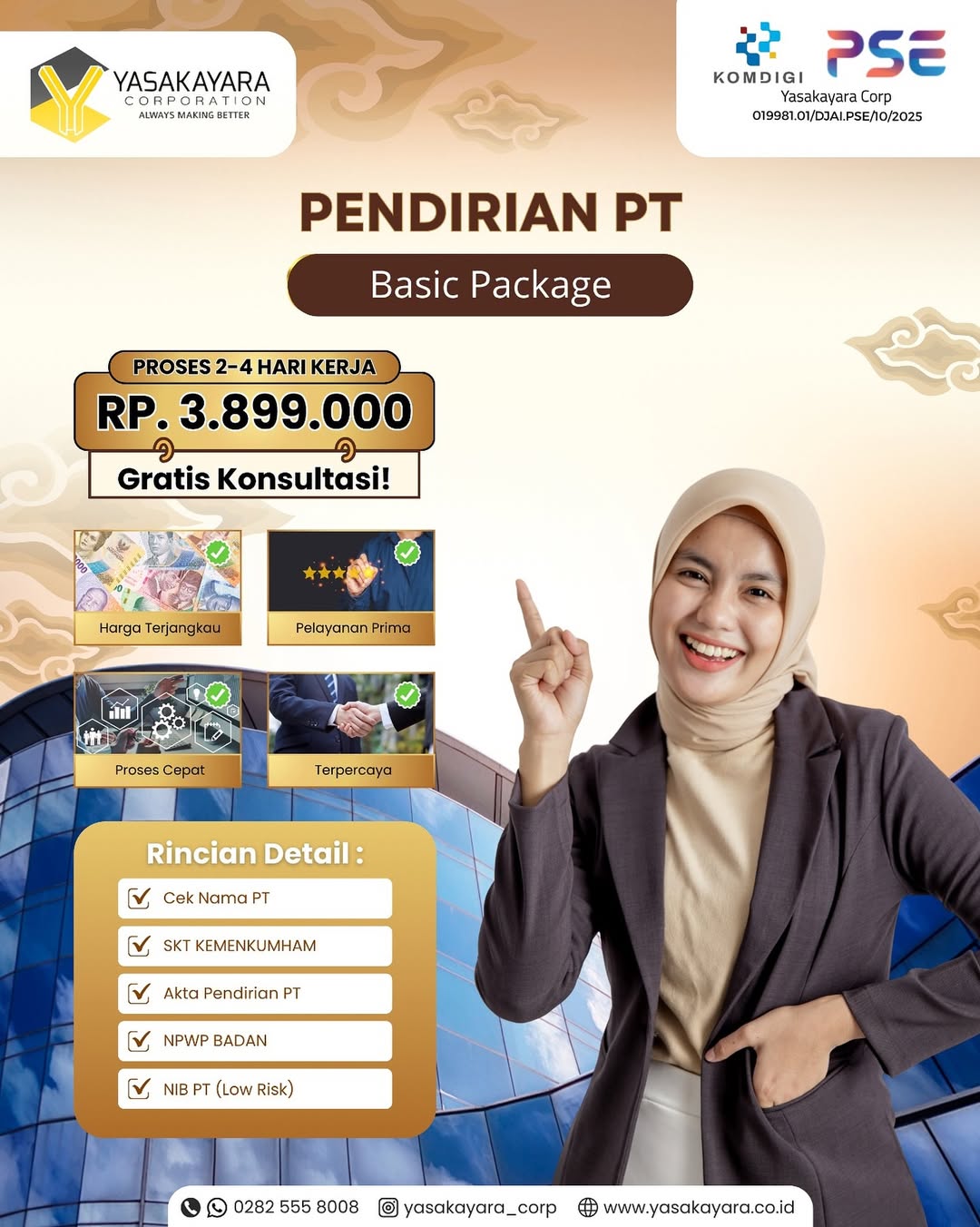 Pendirian PT Mulai Rp 3.8 Juta